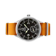 Techne 39.5mm Merlin Quartz Aviator Watch Orange Strap #245.025