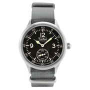 Techne 39.5mm Merlin Quartz Aviator Watch with Grey Strap #246.021