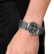 Techne 39.5mm Merlin Quartz Aviator Watch with Grey Strap #246.021