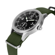Techne 39.5mm Merlin Quartz Aviator Watch with Olive Green Strap #246.022