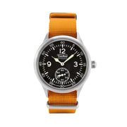 Techne 39.5mm Merlin Quartz Aviator Watch with Orange Strap #246.025