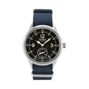 Techne 39.5mm Merlin Quartz Aviator Watch with Navy Blue Strap #246.026