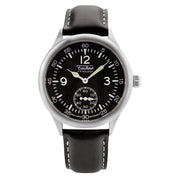 Techne Merlin Quartz Aviator Watch with Black Leather Strap #246.051