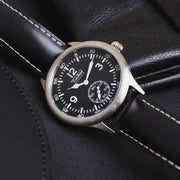 Techne Merlin Quartz Aviator Watch with Black Leather Strap #246.051