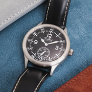 Techne Merlin Quartz Aviator Watch with Black Leather Strap #246.051