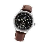 Techne Merlin Quartz Aviator Watch with Brown Leather Strap #246.052