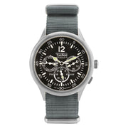 Techne 39.5mm Merlin Quartz TwinTime Watch with Grey Strap #296.021