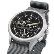 Techne 39.5mm Merlin Quartz TwinTime Watch with Grey Strap #296.021