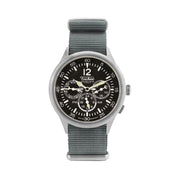 Techne 39.5mm Merlin Quartz TwinTime Watch with Grey Strap #296.021