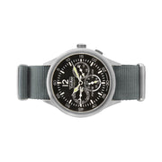 Techne 39.5mm Merlin Quartz TwinTime Watch with Grey Strap #296.021