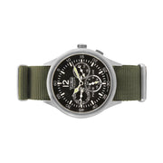 Techne 39.5mm Merlin Quartz TwinTime Watch with Olive Green Strap #296.022