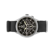 Techne 39.5mm Merlin Quartz TwinTime Watch with Black Strap #296.023