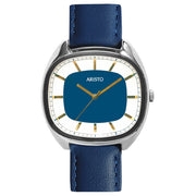 Aristo 36mm Classic Dress Watch with Rectangular Face and Blue Dial #2H22L zoom