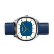 Aristo 36mm Classic Dress Watch with Rectangular Face and Blue Dial #2H22L side
