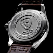 Protek IP Black Titanium Field Watch 3000 Series with Tritium T100 Tubes and Black Dial #PT3002 back