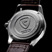 Protek Titanium Field Watch 3000 Series with Tritium T100 Tubes and Blue Dial #PT3003 back