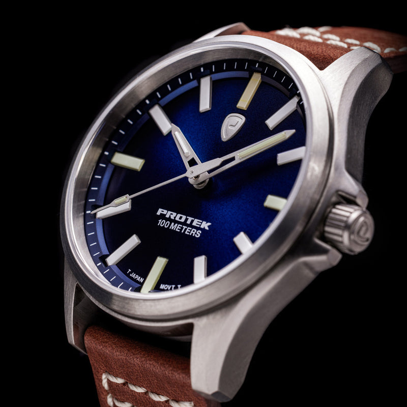 Protek Titanium Field Watch 3000 Series with Tritium T100 Tubes and Blue Dial #PT3003 lifestyle