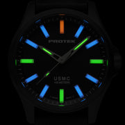 Protek IP Titanium Field Watch 3100 USMC Series with Tritium T100 Tubes and Black Dial #PT3102