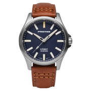 Protek Titanium Field Watch 3100 USMC Series with Tritium T100 Tubes and Blue Dial #PT3103