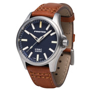 Protek Titanium Field Watch 3100 USMC Series with Tritium T100 Tubes and Blue Dial #PT3103