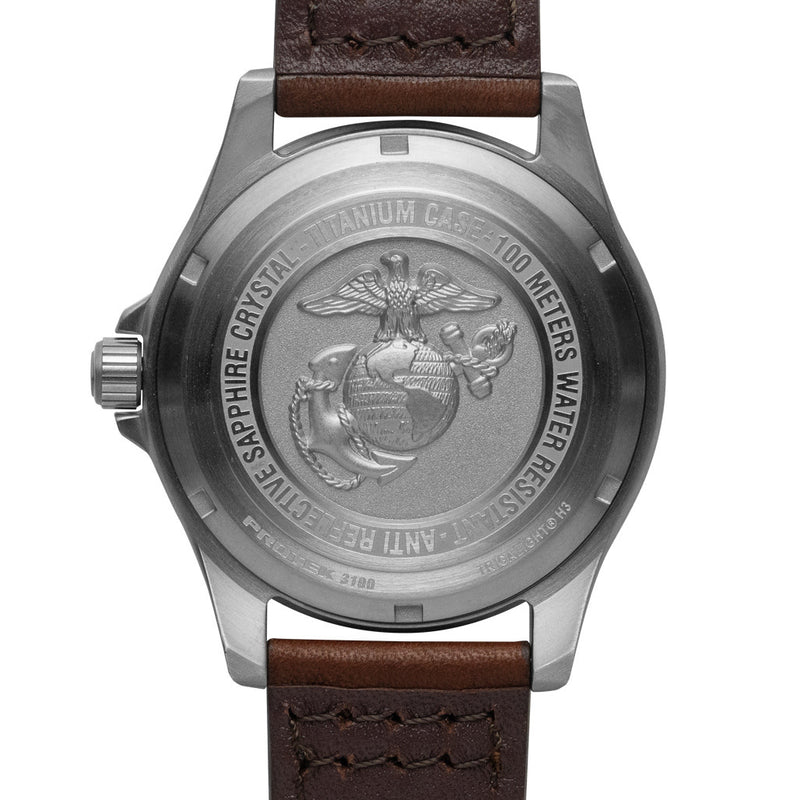 Protek Titanium Field Watch 3100 USMC Series with Tritium T100 Tubes and Blue Dial #PT3103