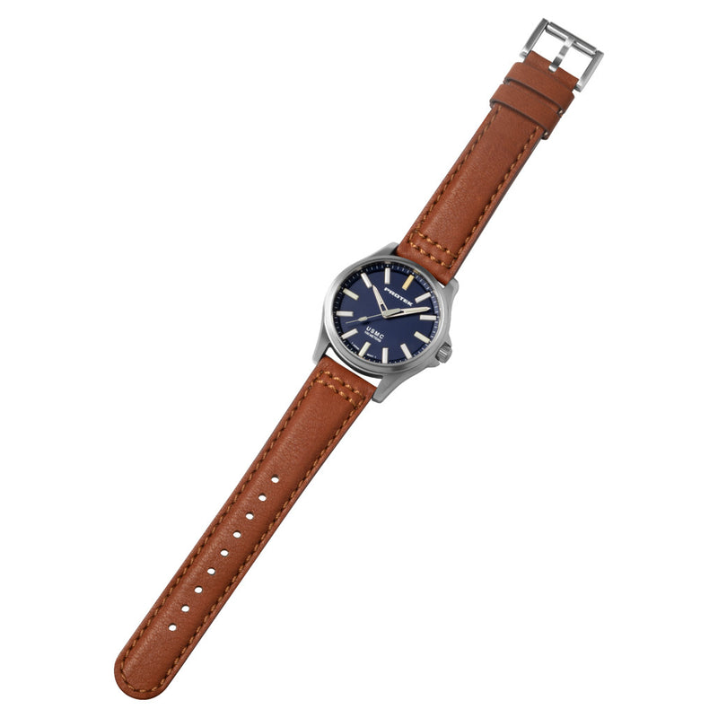 Protek Titanium Field Watch 3100 USMC Series with Tritium T100 Tubes and Blue Dial #PT3103
