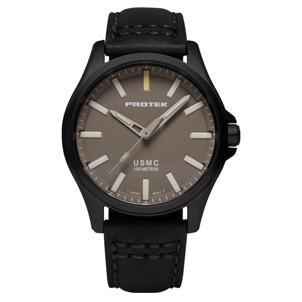 Protek IP Titanium Field Watch 3100 USMC Series with Tritium T100 Tubes and Sand Dial #PT3106