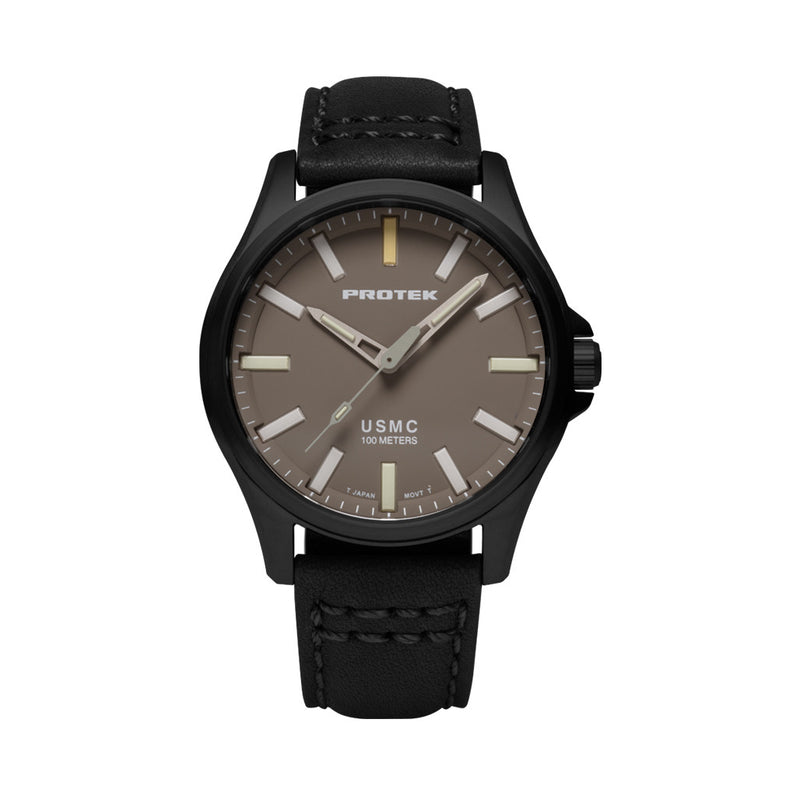 Protek IP Titanium Field Watch 3100 USMC Series with Tritium T100 Tubes and Sand Dial #PT3106