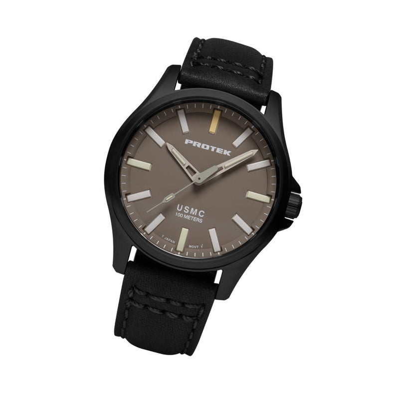 Protek IP Titanium Field Watch 3100 USMC Series with Tritium T100 Tubes and Sand Dial #PT3106