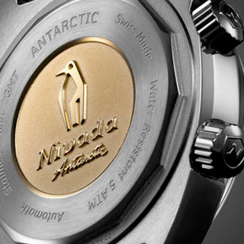 Nivada Grenchen Antarctic Black Dial GMT Watch #32043A01