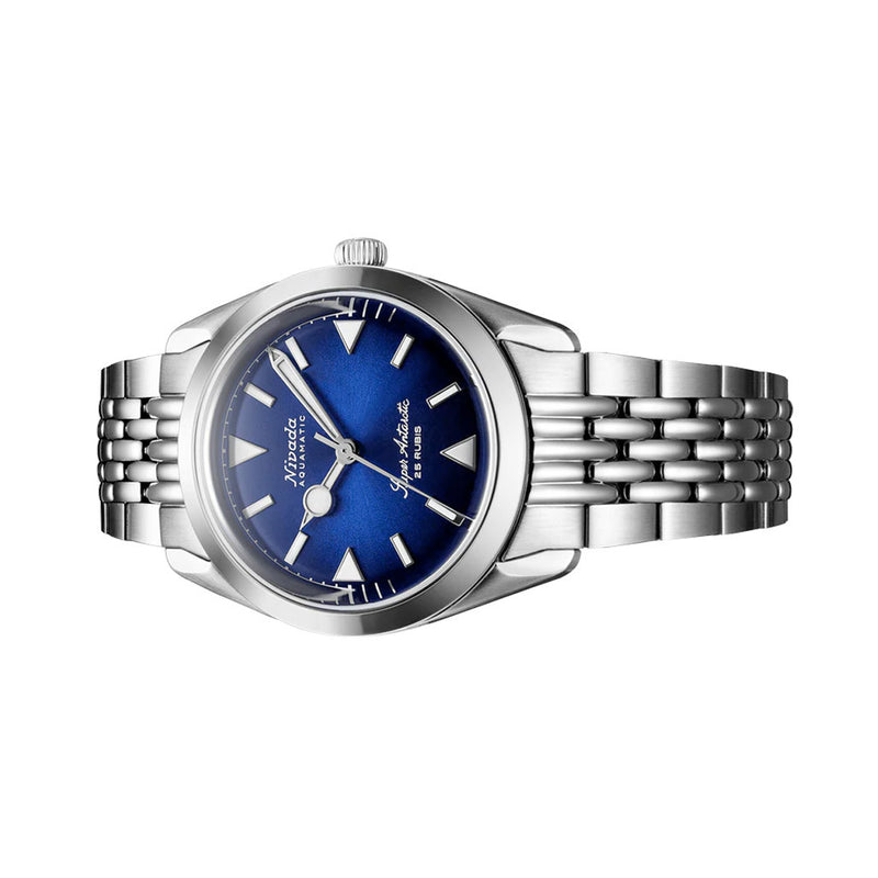 Nivada Grenchen 38mm Super Antarctic Blue without Date #32075A04