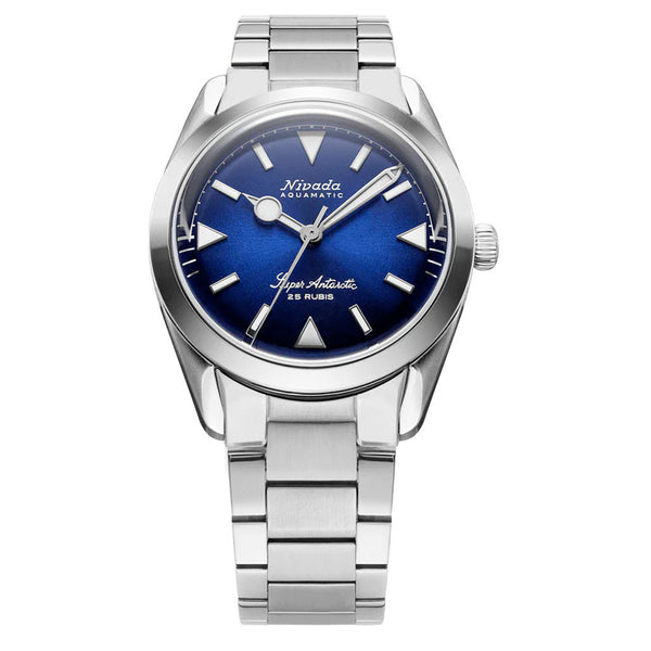 Nivada Grenchen 38mm Super Antarctic Blue without Date #32075A20