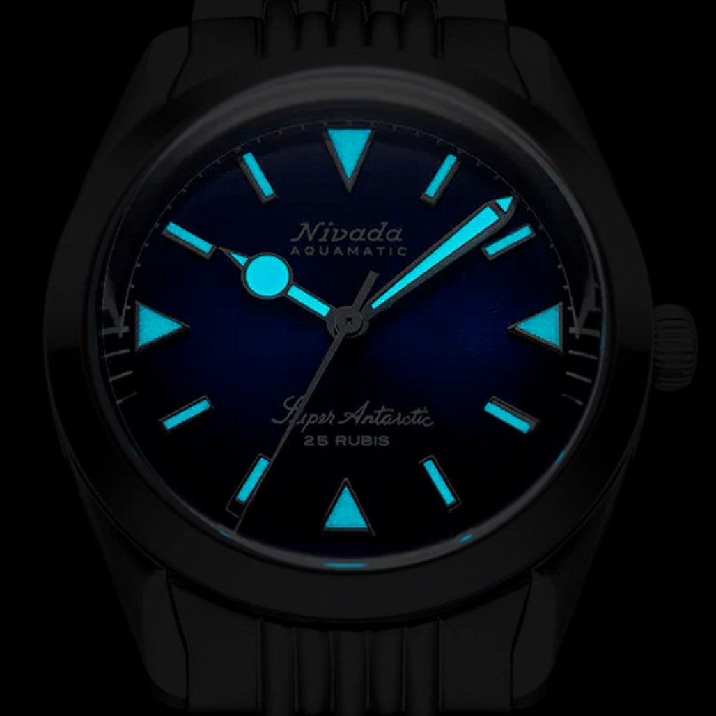 Nivada Grenchen 38mm Super Antarctic Blue without Date #32075A20