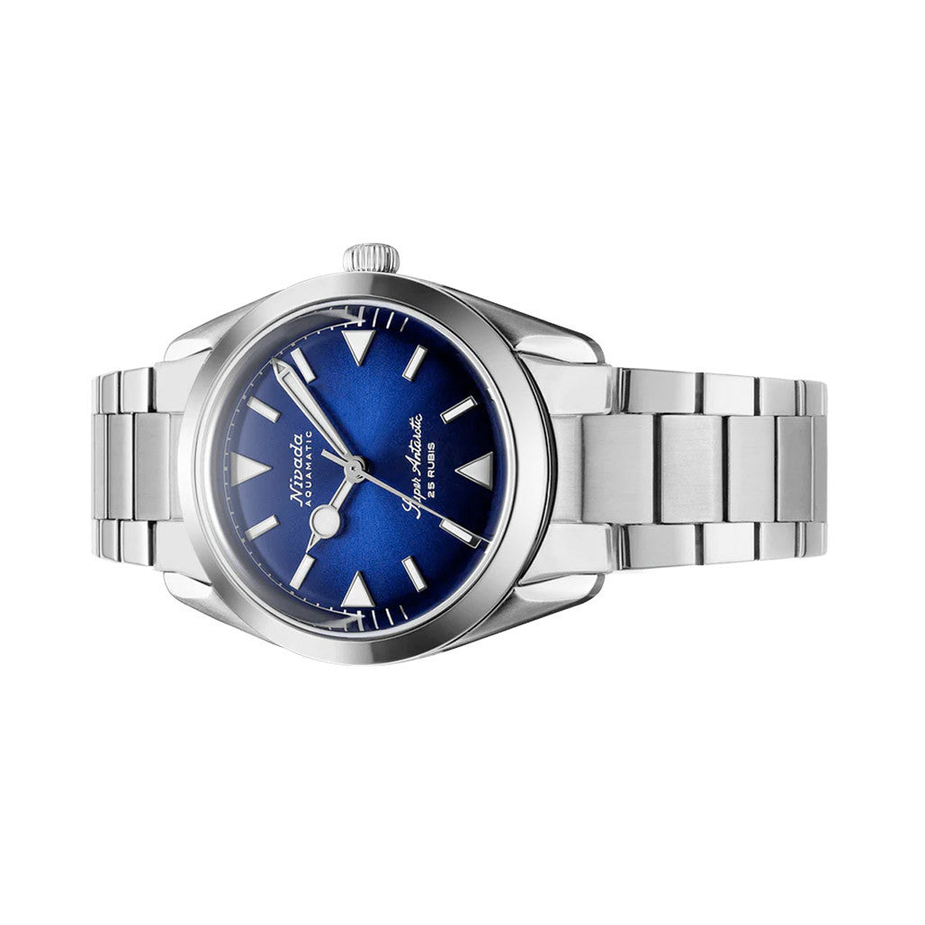 Nivada Grenchen 38mm Super Antarctic Blue without Date #32075A20