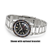Squale 300 Meter Swiss Automatic GMT-Dive Watch, AR Sapphire Box Crystal #SUB-39GMTV Bracelet option