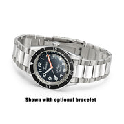 Squale 300 Meter Swiss Made Automatic Dive Watch with Black Dial  #SUB-39MON Bracelet Option