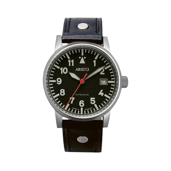 Aristo 38.5mm Swiss Automatic Aviator Watch with Sapphire Crystal #3H15N