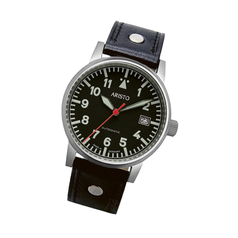 Aristo 38.5mm Swiss Automatic Aviator Watch with Sapphire Crystal #3H15N