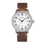 Aristo Vintage Marine Swiss Mechanical Watch with Grey Dial #3H215 Zoom