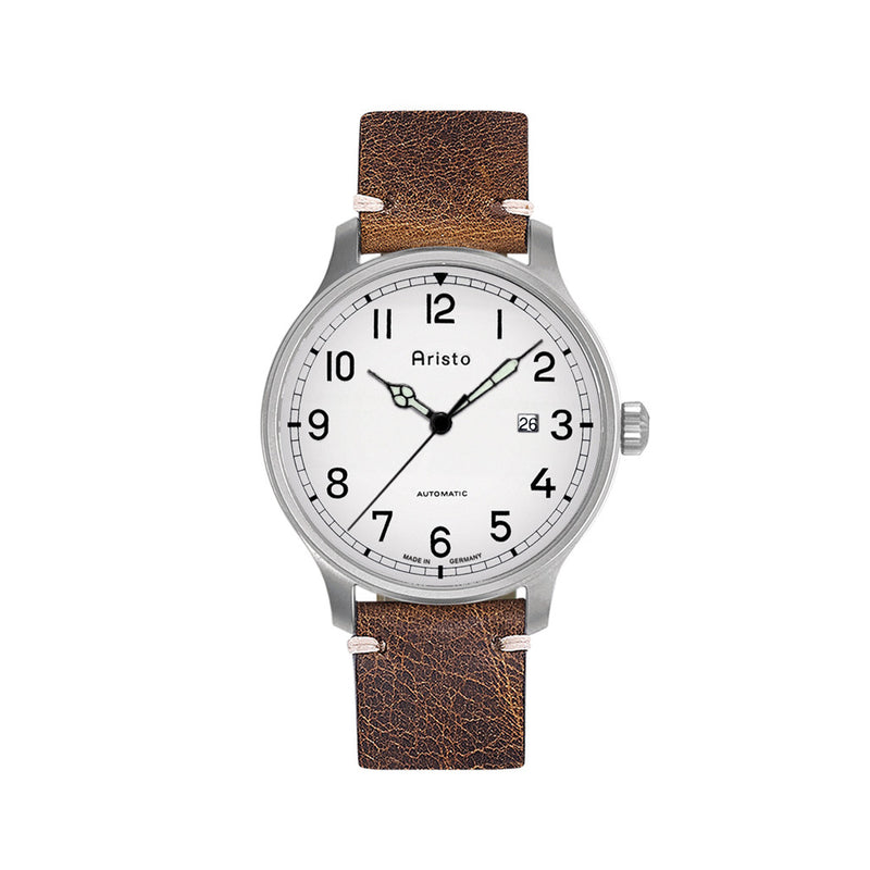 Aristo Vintage Marine Swiss Mechanical Watch with Grey Dial #3H215
