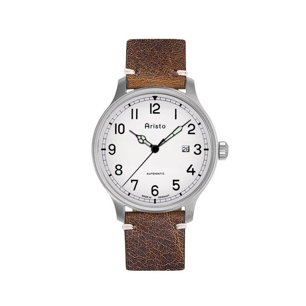 Aristo Vintage Marine Swiss Mechanical Watch with Grey Dial #3H215