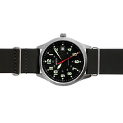 Aristo 38mm Navy Style Swiss Automatic Watch with Black Dial #3H221 Side