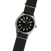 Aristo 38mm Navy Style Swiss Automatic Watch with Black Dial #3H221 Tilt