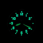 Aristo 38mm Navy Style Swiss Automatic Watch with Blue Dial #3H222 lime
