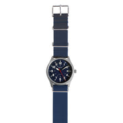 Aristo 38mm Navy Style Swiss Automatic Watch with Blue Dial #3H222 full