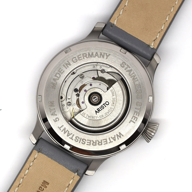 Aristo Swiss Automatic Pilot Watch with Grey B-Dial #3H231