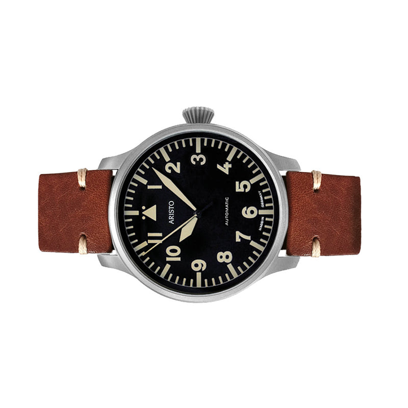 Aristo Swiss Automatic Pilot Watch with Black A-Dial #3H232