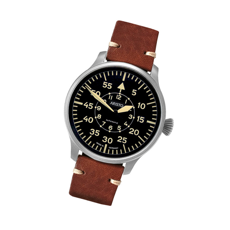 Aristo Swiss Automatic Pilot Watch with Black B-Dial #3H233
