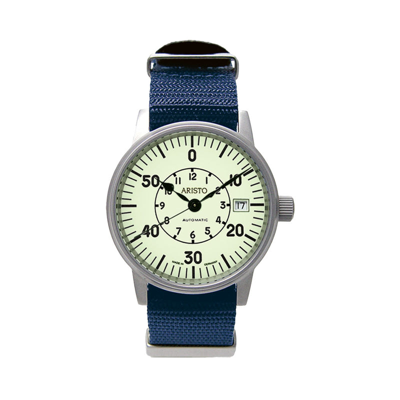 Aristo 38.5mm Swiss Automatic Full Lume Aviator Watch #3H239