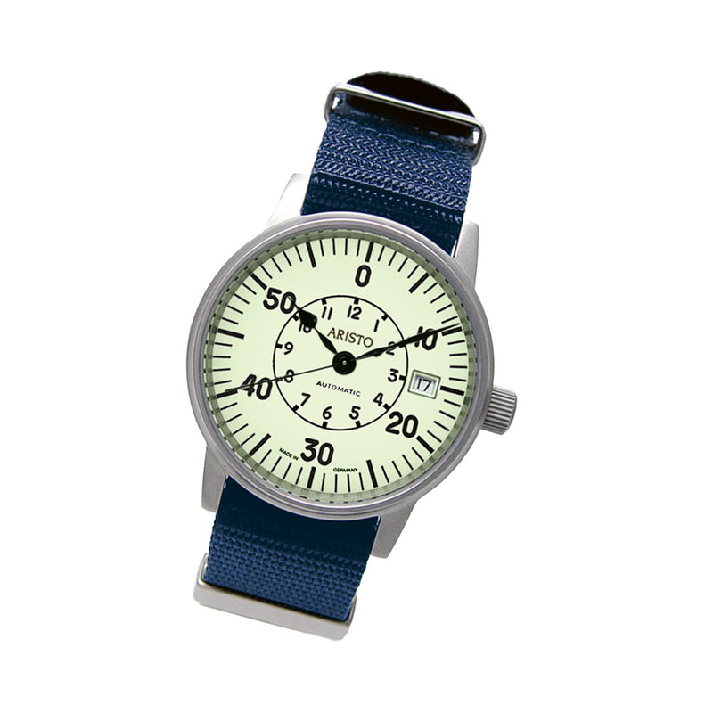 Aristo 38.5mm Swiss Automatic Full Lume Aviator Watch #3H239